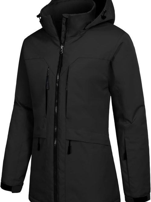 Women's Ski Jacket Waterproof Winter Snow Coat Warm Hooded Windbreaker Snowboarding Windproof Rain Jacket