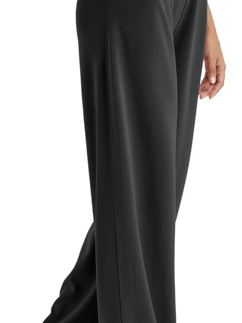 Soft Wide Leg Pants for Women High Waist Casual Relaxed Pants with Pockets-27/29"/ 31" Inseam