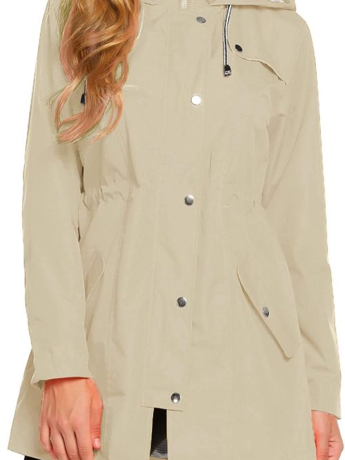 Womens Lightweight Hooded Waterproof Active Outdoor Rain Jacket